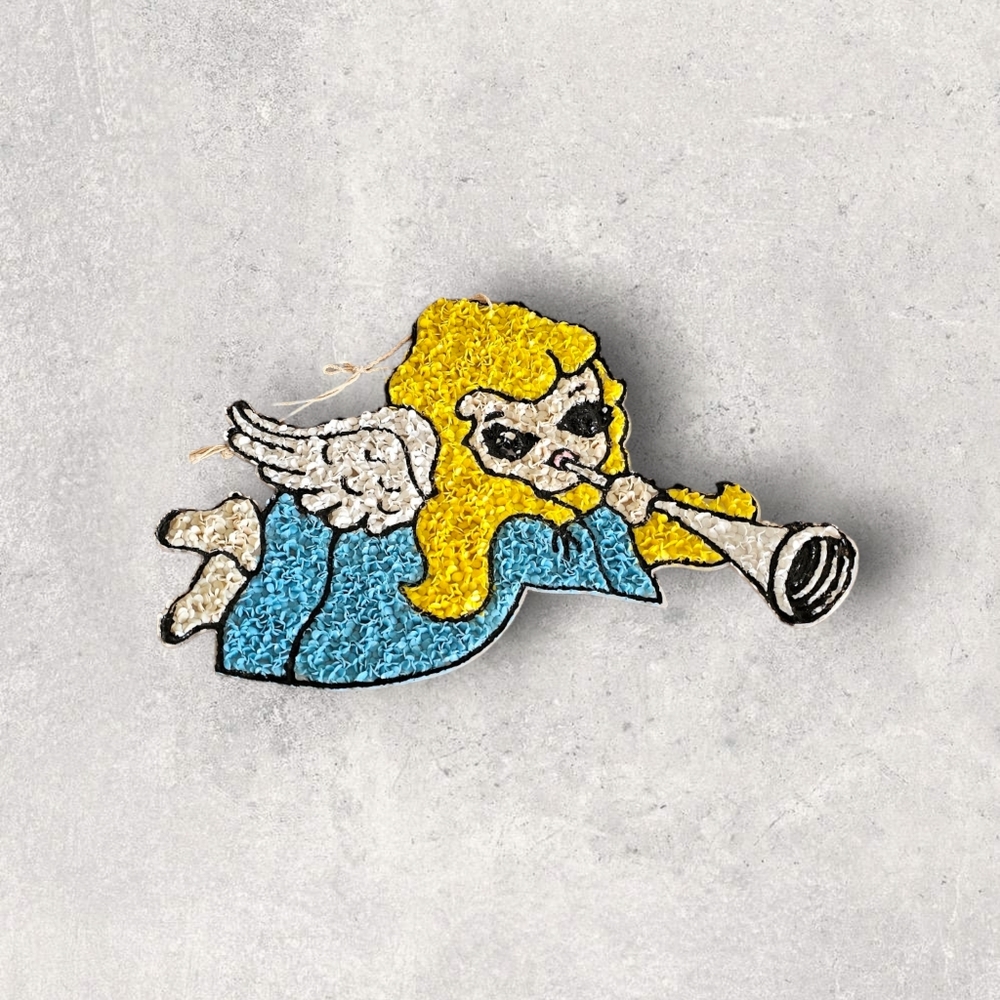 Vintage‎ melted popcorn angel
